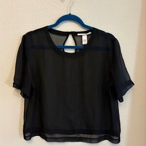 Victoria's Secret Black Sheer Blouse